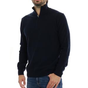 MAGLIA MEZZA ZIP RETOIS BLU